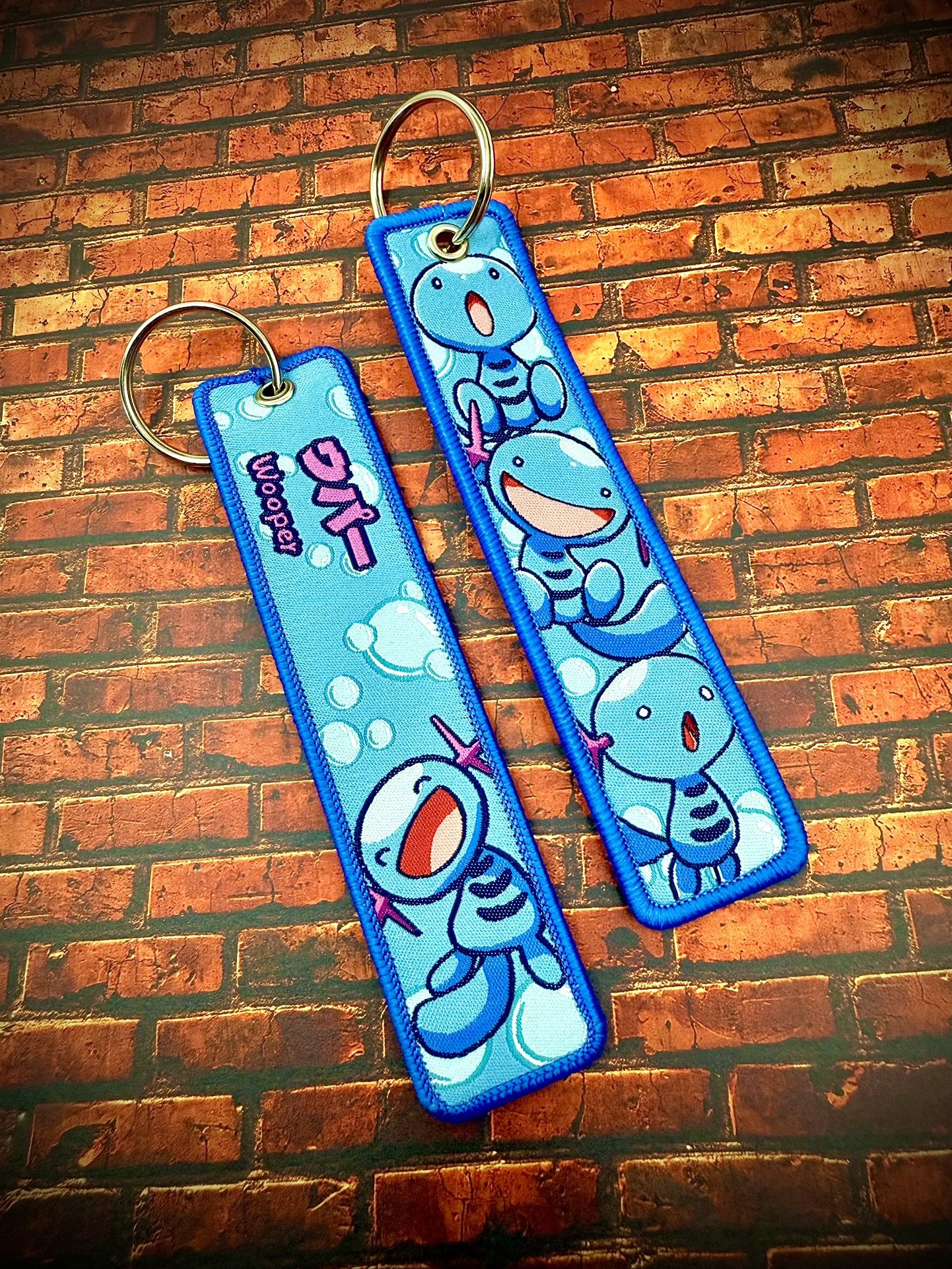 1 Piece Double Sided 5 Inch Pokemon Wooper Keychain