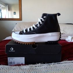 Converse Run Star Hike Leather "Black" Sizes 8.5W, 9W, 9.5W & 10W Brand New 