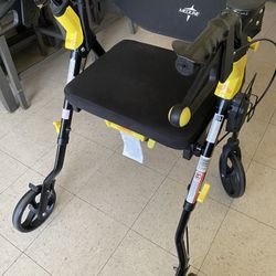 Medline Premium Empower Folding Mobility Rollator Walker