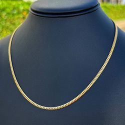 Jewelry 10k solid Yellow Gold brand New Cuban link 18” Chain necklace 9.10 grams 2.80mm