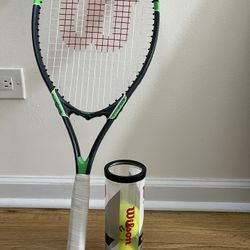 Wilson Tennis Racket  And Tennis Balks 