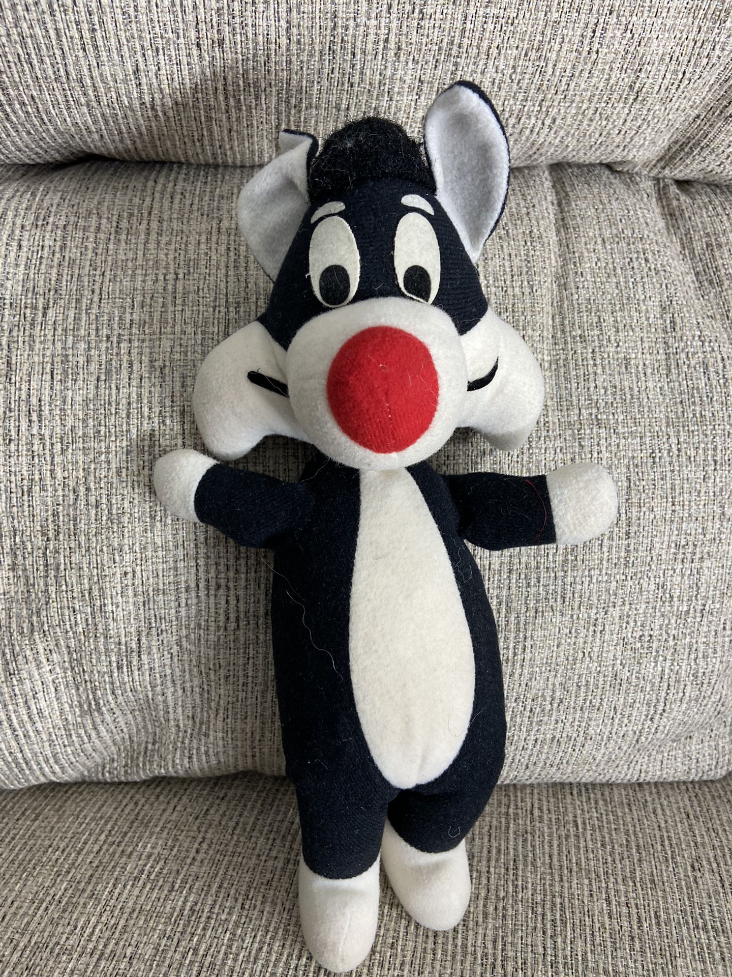 Vintage 1971 Sylvester Cat Stuffed Plush Mighty Star WarnerBros Looney Tunes 14"