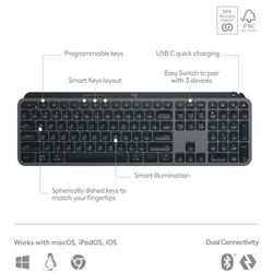 Logitech MX Keyboard - Wireless & Rechargeable