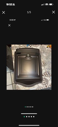 BLACK WALLMOUNT MAILBOX NEW