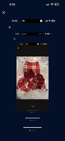 Brand New X-small Dog Red Plaid Holiday Dress 
