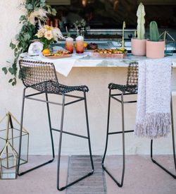 Crate and barrel metal bar online stools