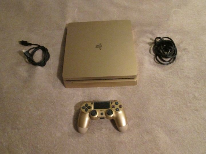 Ps4 Playstation 4 Gold Limited Edition With 60+Games Upgraded 1TB Fire Cuda Gaming Drive