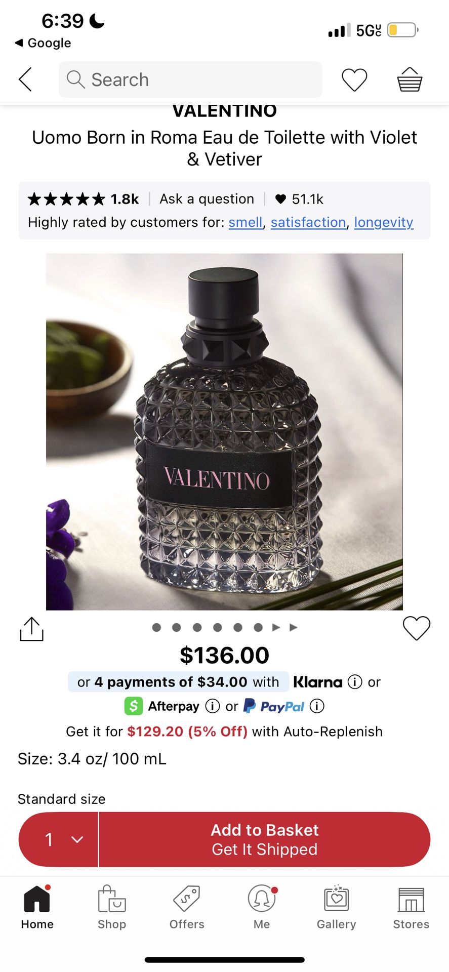 Valentino Born In Roma Eau Cologne