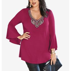 Embellished Drape Tunic