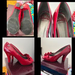 Red Open Toes Heels