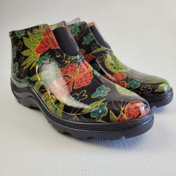 NWT SLOGGERS Women's Waterproof Rain &Garden Floral Ankle Boots Made In USA 🇺🇸  Size 8