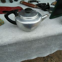 Vintage Teapot, Salt And Pepper Set And Vintage Tins