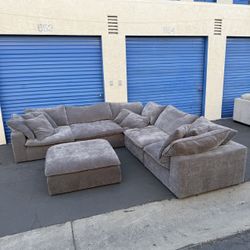 Sereen 6-Piece Fabric Modular Sectional – Dark Gray | Like New with Tags