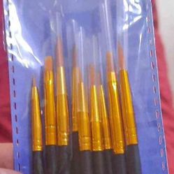 New Premium Details Paint Brushes 10 Pack 