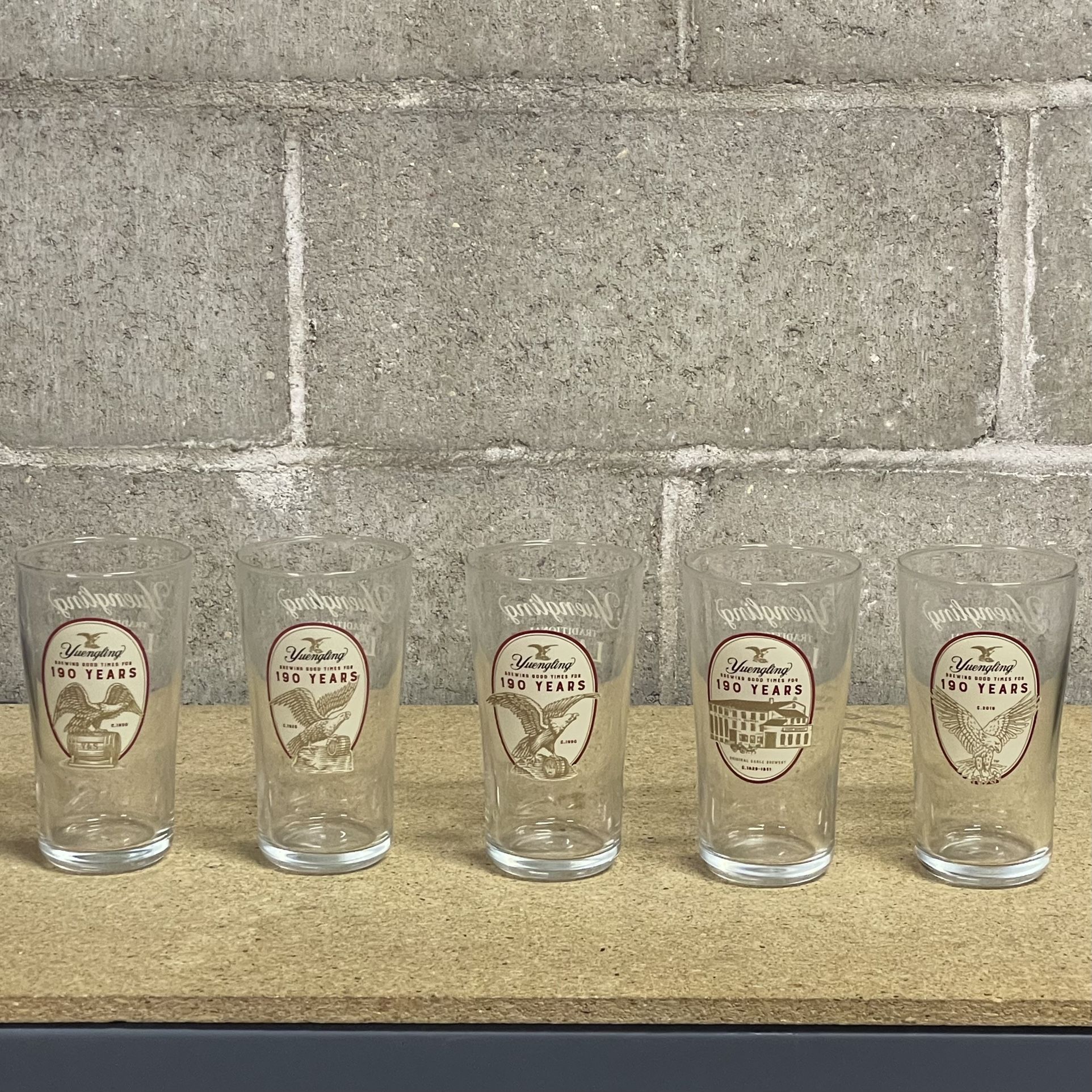 Yuengling 190th Anniversary Set Of 5/ Or By The Case