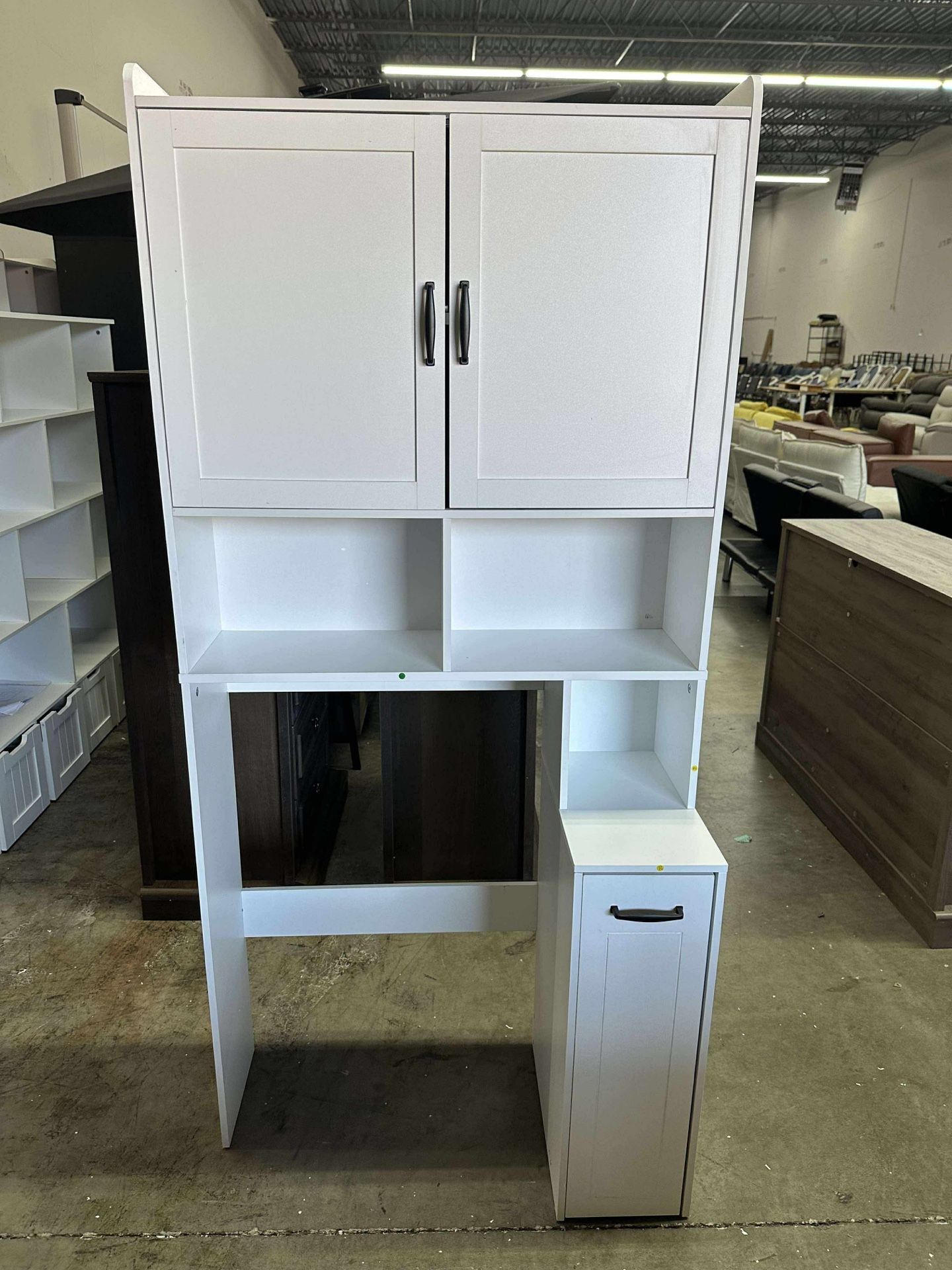 Over The Toilet Storage Cabinet with Pulley, Bathroom Storage Cabinet