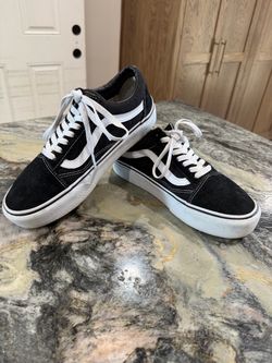 Vans Old Skool Platforms Black White Sneakers