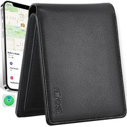 Wallet for Men Upgrade Replacement for AirTag Wallet Built-in Find My Real Time Tracker, RFID Blocking Classic Leather Bifold Stylish Mens Wallet