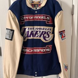 Jeff Hamilton Lakers 17 Time champions Letterman Jacket 
