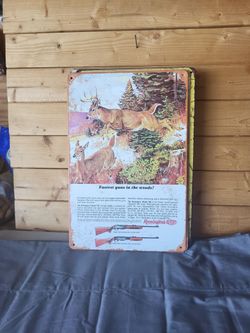 Winchester Reproduction Vintage Advertising Metal Sign 8"x12"