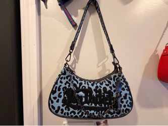 Von Dutch shoulder bag, blue leopard