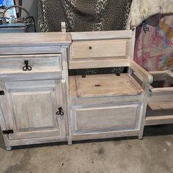 Mueble De Madera/ Wooden storage bench