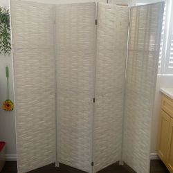 4 Panel Room Divider. White. Original Price $70