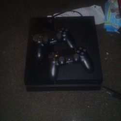 PS4 With Two Controllers 