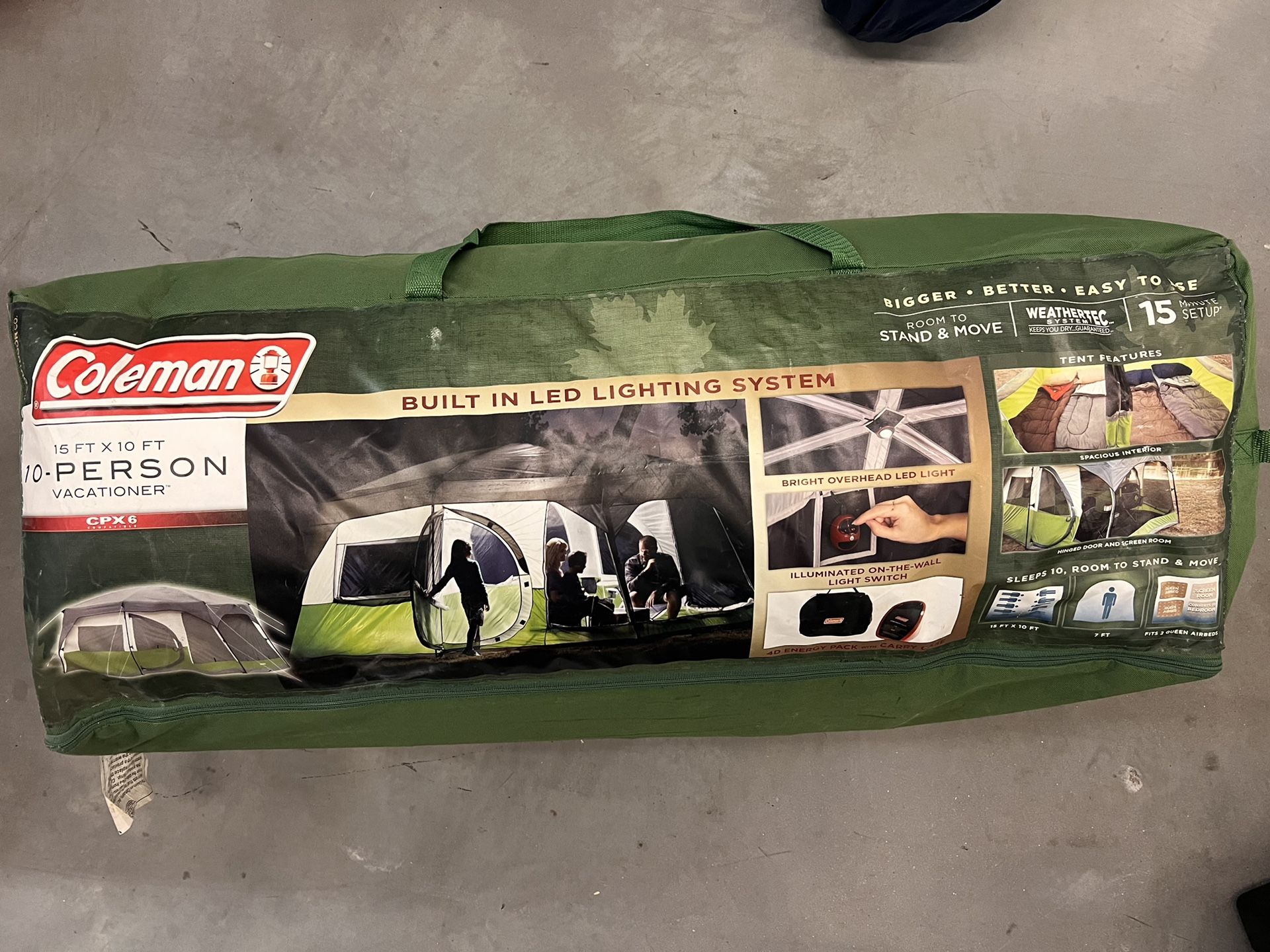 coleman 15x10 10 person vacationer tent