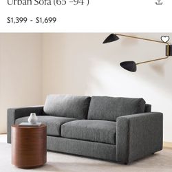 West Elm Sofa Excellent Condition 85in