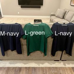 Women's Half Sleeve Lightweight Shark-bite Hemline Loose Tunic, NEW, $15 each