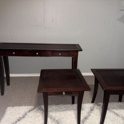 3 Piece Mahogany Table Set 