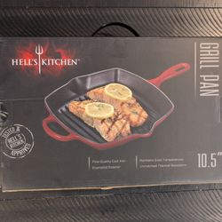 Cast Iron Grill Pan 10.5" Enameled