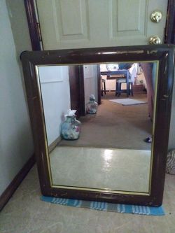 Brown with gold trim.