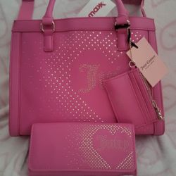 Juicy Couture Lovely Day Tote and Wallet Combo