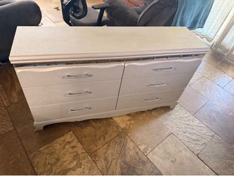 Twin bed with dresser
