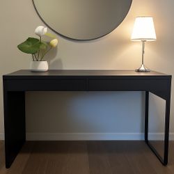 IKEA Micke Desk (Black‑Brown) w/ Drawers – Good Used Condition 