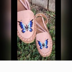 Pink Sandal With Butterfly 