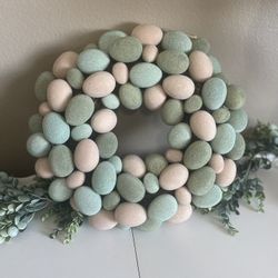 Micro Bead Easter Wreath 16” Pastels 