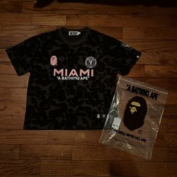 The Bathing Ape X Inter Miami CF Camo Jersey 'Black' Size M *Brand New*