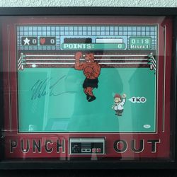 Mike Tyson Signed and Box Framed Nintendo Punch Out