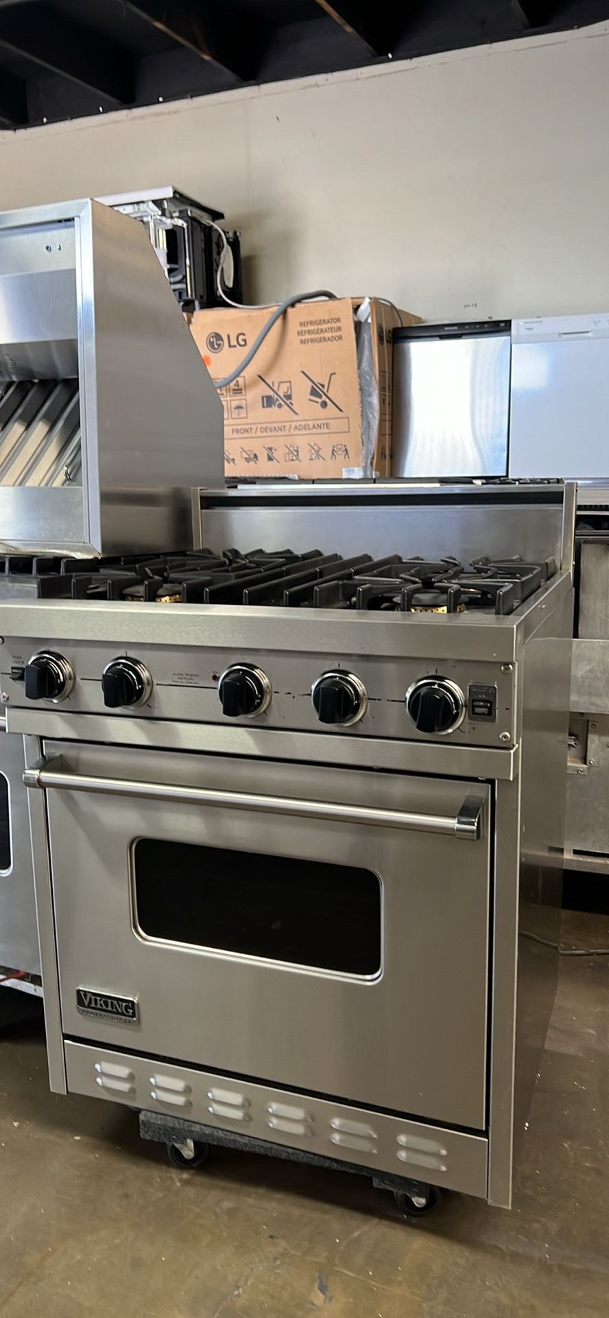 Viking 30”Wide Gas Range Stove In Stainless Steel 4Burners