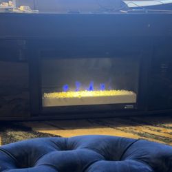 78" TV Stand With Fireplace And Bluetooth