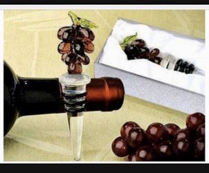 BRand NeW Murano GLass art Wine SToPpeR with original boX