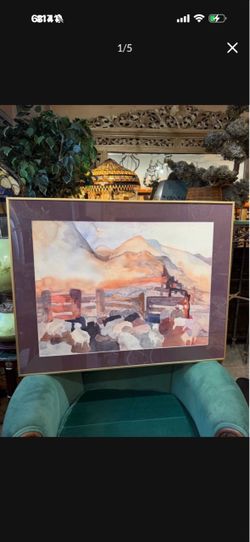 Mid Century watercolors signed 37 by 28