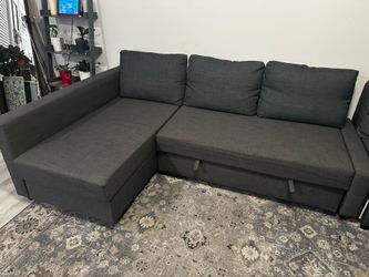 IKEA FRIHETEN Sofa-Bed with Storage – Light Gray