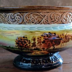 Antique Czechoslovakian Majolica Jardiniere 