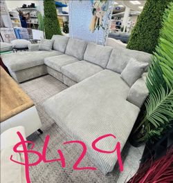 Double chaise sectional sofa 120x60"