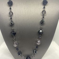 Vintage Costume Crystal Bead Necklace