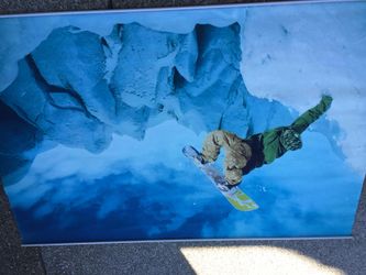 Snowboarding cloth poster. 4x6